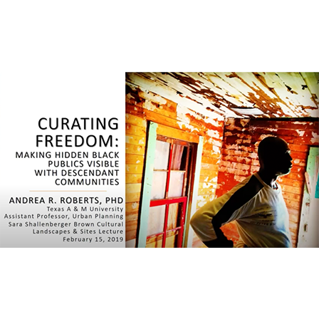 Curating Freedom slide. 