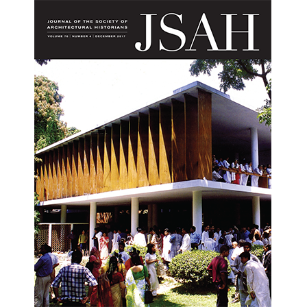 Journal of the Society of Architectural Historians Vol 76, NO 4 cover. 