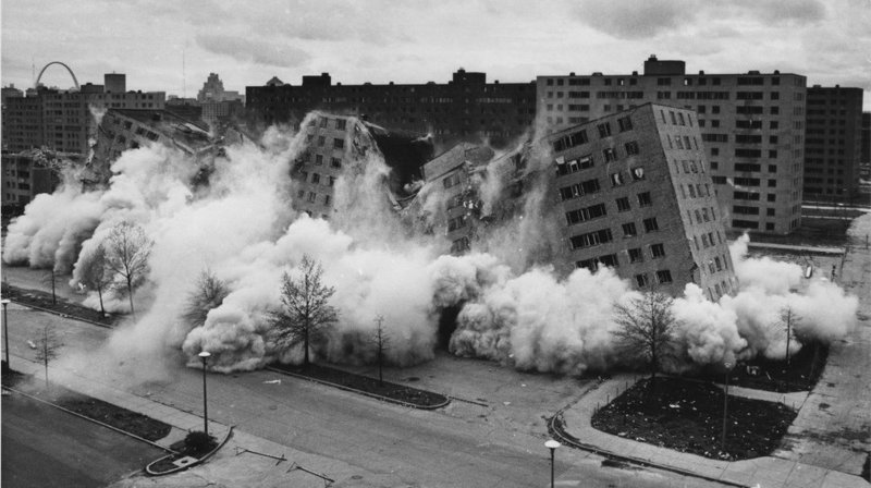 buildings falling