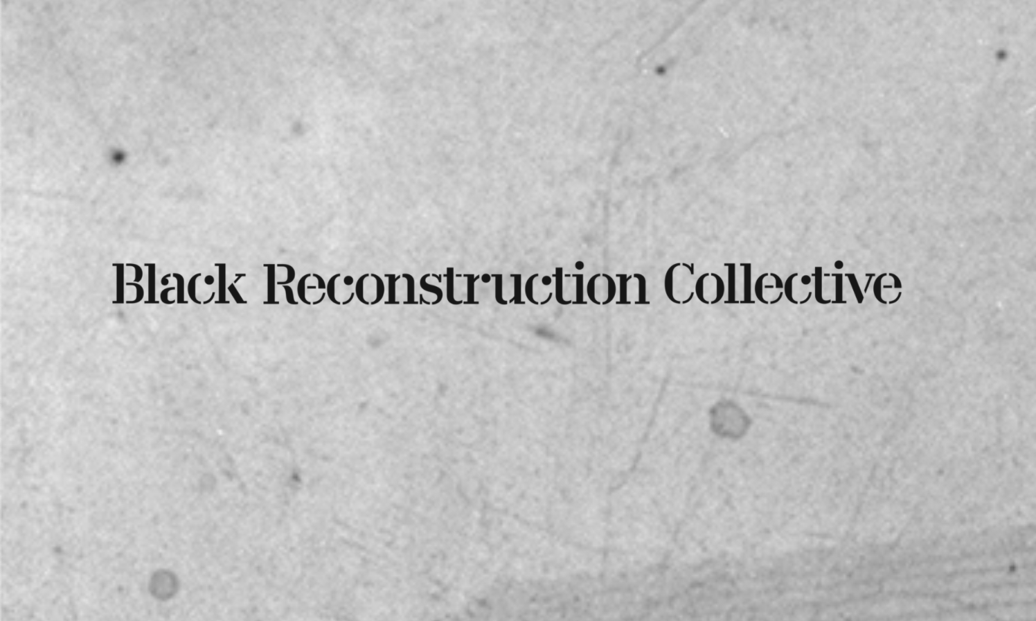 Black Reconstruction Collective logo. 