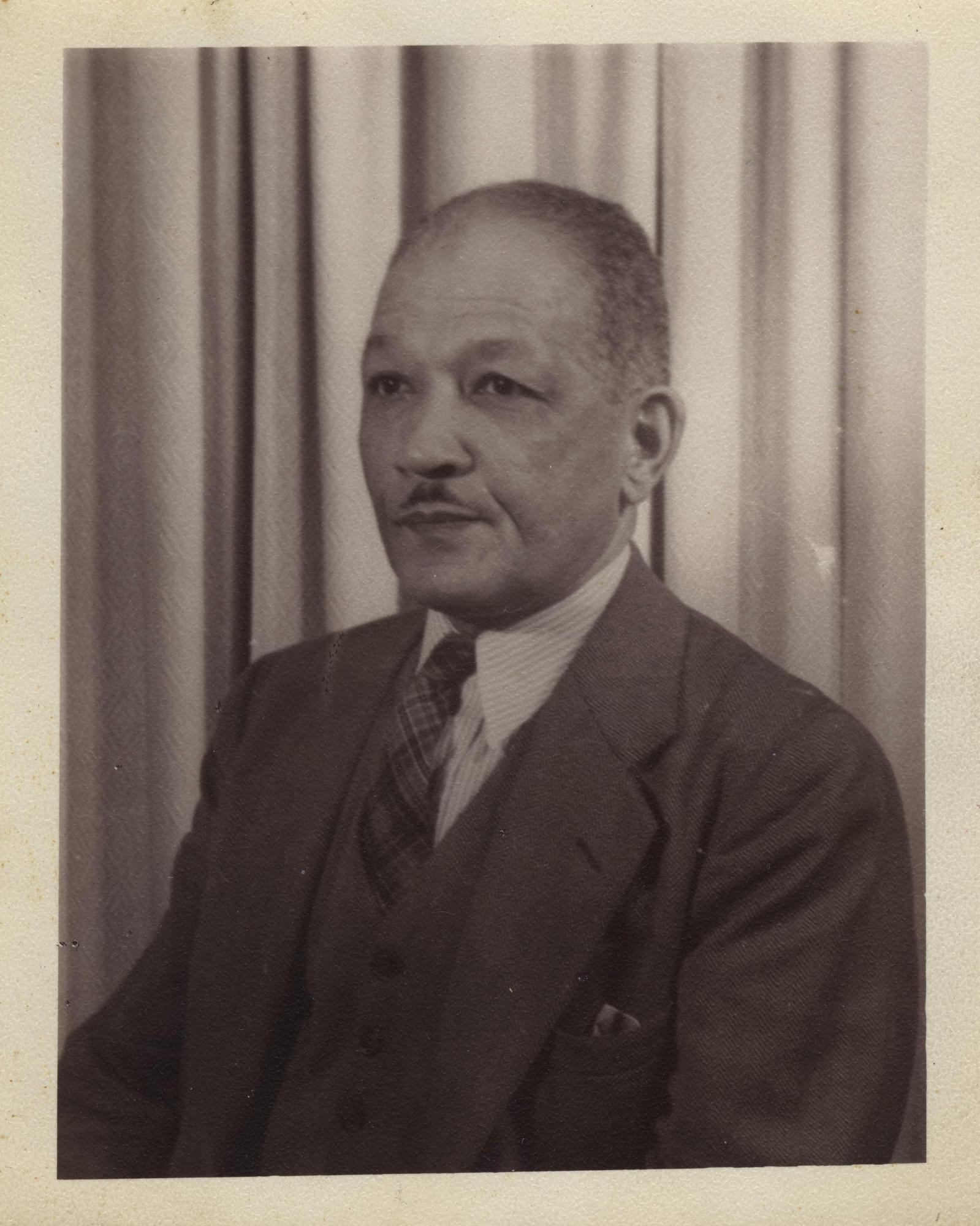 Harold Wallace, photographer, Portrait of John E. Brent, ca. 1950s; gelatin silver print on paper, 5 x 4 inches; Private Collection