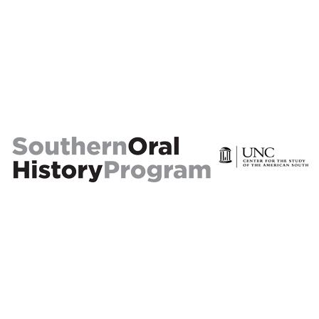 Southern Oral History Logo in Black and Gray Font and White Background