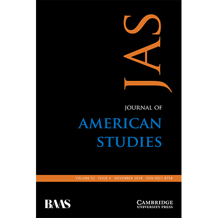 Journal of American Studies, Vol 52, No 4 cover.