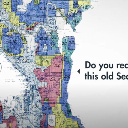 Screenshot of Seattle redlining video.