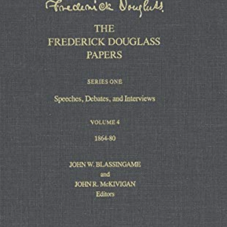 The Frederick Douglass Papers: Volume 4, Series One cover.