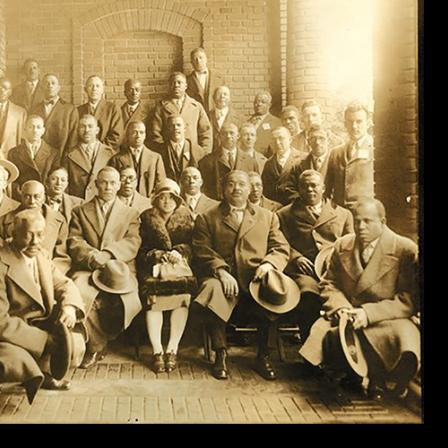 sepia photo of group of men