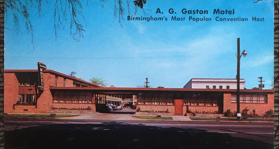 postcard of motel